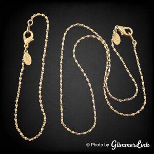 Vintage American Showcase Gold Tone Rope Chain Necklace & Bracelet Set